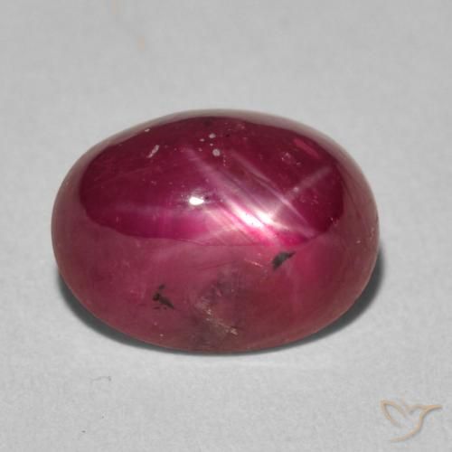 4.28ct Natürlicher Weinrot Sternrubin, Oval, Lichtundurchlässig