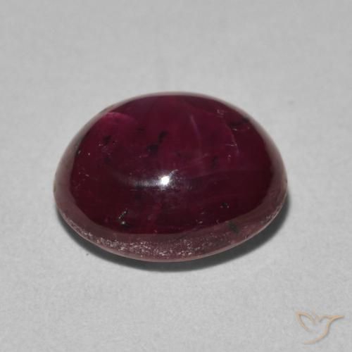 4,58 ctw natürlicher roter Stern-Rubin, Oval Schliff, Lichtundurchlässig