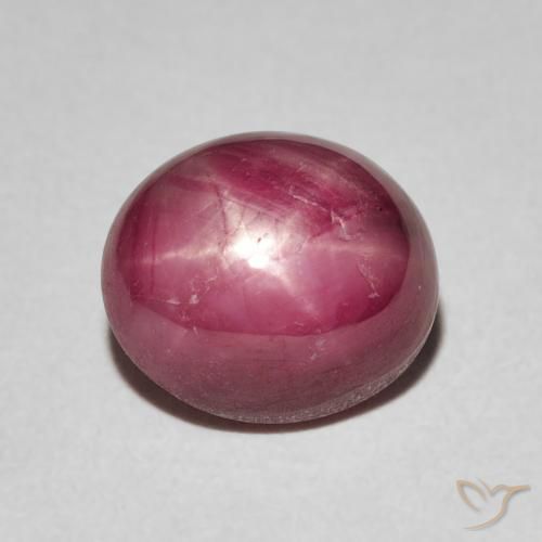 4.40ct Natürlicher Mittelrot Sternrubin, Oval, Lichtundurchlässig