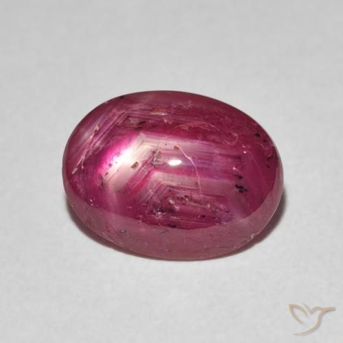 9,17 ctw natürlicher Mittelrot Sternrubin, Oval, Lichtundurchlässig