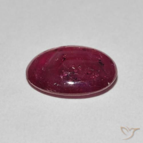 9,17 ctw natürlicher Mittelrot Sternrubin, Oval, Lichtundurchlässig