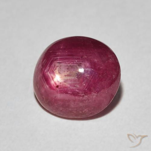 9,17 ctw natürlicher Mittelrot Sternrubin, Oval, Lichtundurchlässig