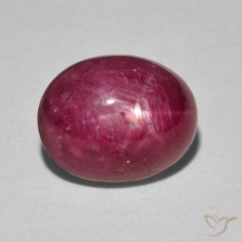 5.10ct Natürlicher Mittelrot Sternrubin, Oval, Lichtundurchlässig