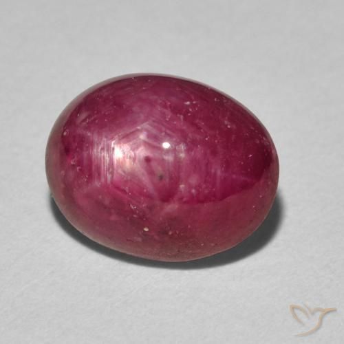 9,17 ctw natürlicher Mittelrot Sternrubin, Oval, Lichtundurchlässig