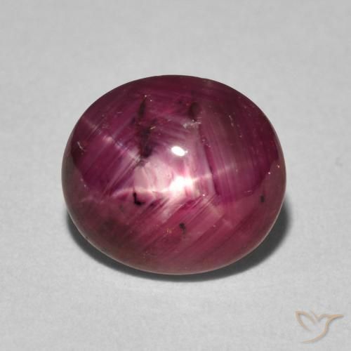 4.12ct Natürlicher Weinrot Sternrubin, Oval, Lichtundurchlässig