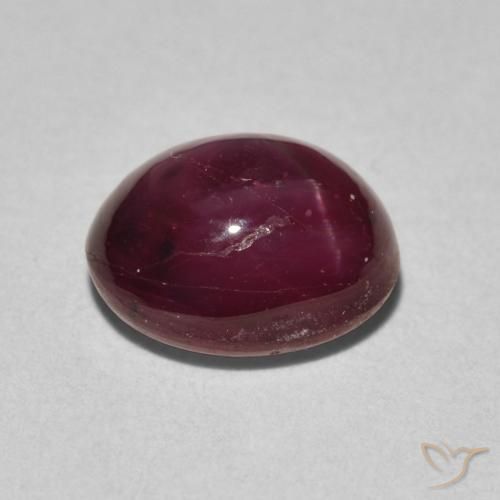 9,17 ctw natürlicher Mittelrot Sternrubin, Oval, Lichtundurchlässig