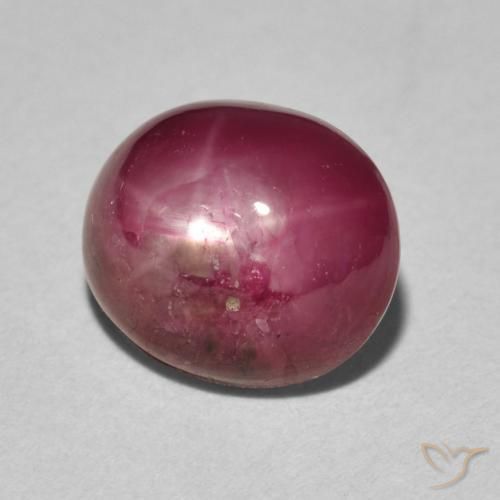 5.15ct Natürlicher Mittelrot Sternrubin, Oval, Lichtundurchlässig