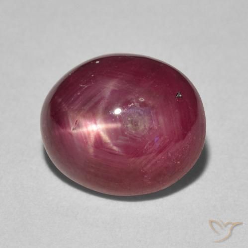 9,17 ctw natürlicher Mittelrot Sternrubin, Oval, Lichtundurchlässig