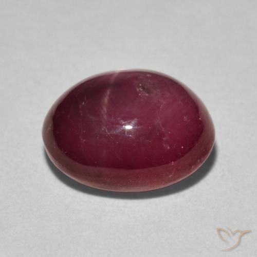 9,17 ctw natürlicher Mittelrot Sternrubin, Oval, Lichtundurchlässig