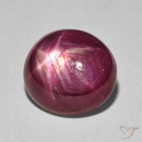 9,17 ctw natürlicher Mittelrot Sternrubin, Oval, Lichtundurchlässig