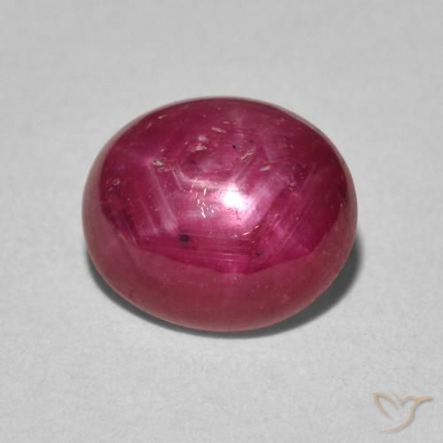 3.59ct Natürlicher Tiefrot Sternrubin, Oval, Lichtundurchlässig