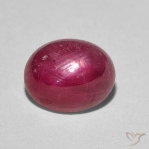 3.24ct Natürlicher Rosaig-rot Sternrubin, Oval, Lichtundurchlässig