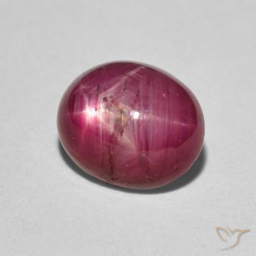 9,17 ctw natürlicher Rosaig-rot Sternrubin, Oval, Lichtundurchlässig