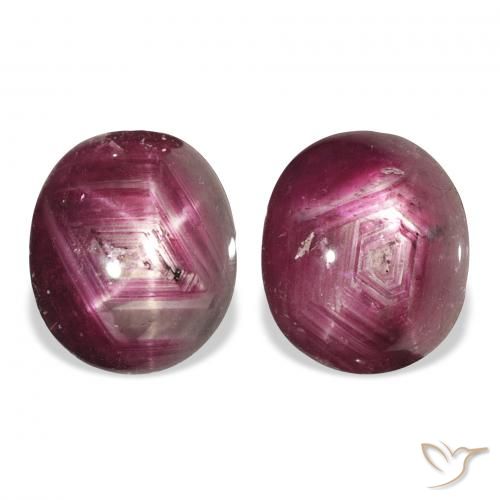 7.40ctw Natürlicher Magenta-Rosa Sternrubin, Oval, Lichtundurchlässig