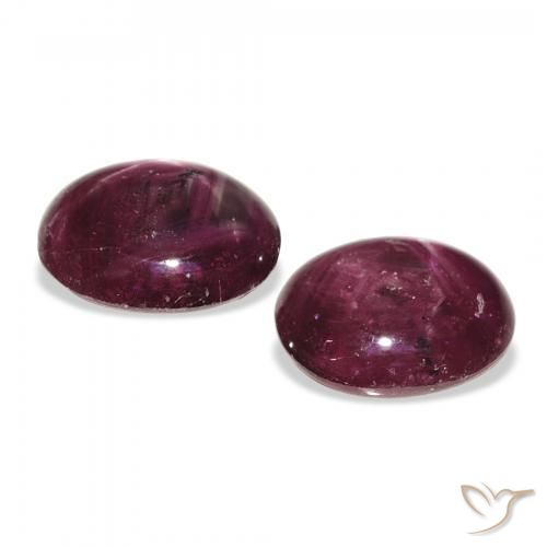 7.40 ct natürliche Magenta-Rosa Sternrubin-Edelsteine, Oval, Lichtundurchlässig