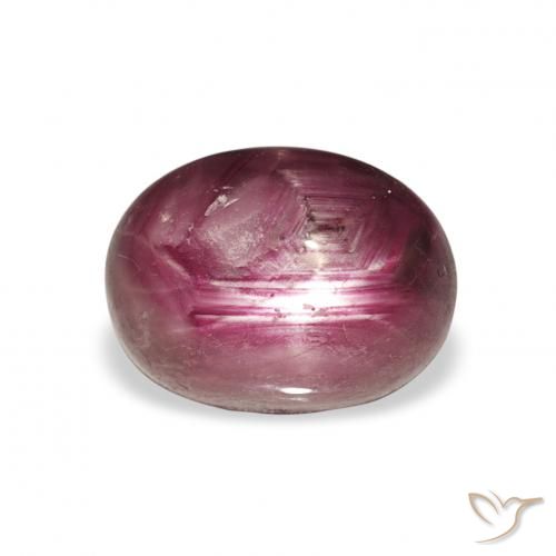 4.34ct Natürlicher Medium Dark-Purple Sternrubin, Oval, Lichtundurchlässig