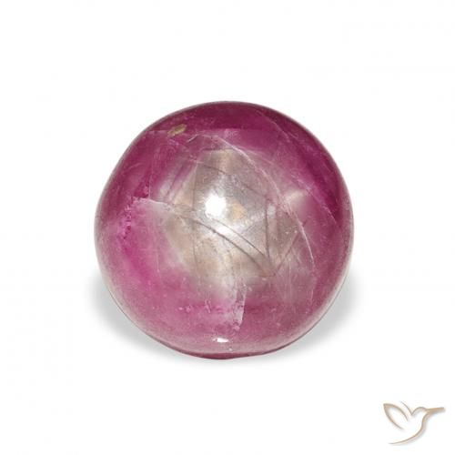 6.08ct Natürlicher Magenta Sternrubin, Runden, Lichtundurchlässig