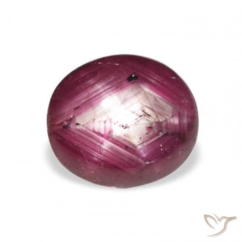3.82ct Natürlicher Medium Dark-Purple Sternrubin, Oval, Lichtundurchlässig