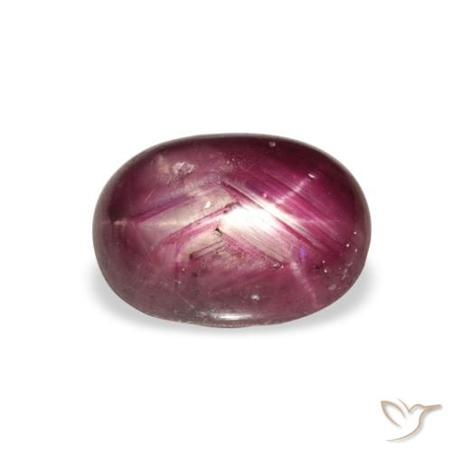 4.27ct Natürlicher Medium Dark Reddish-Purple Sternrubin, Oval, Lichtundurchlässig