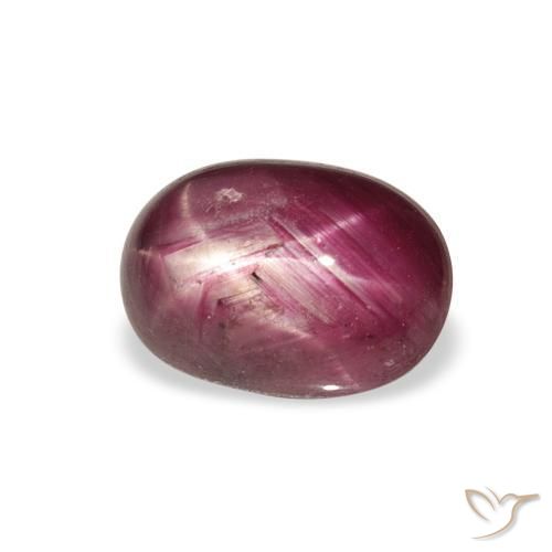 9,17 ctw natürlicher Medium Dark Reddish-Purple Sternrubin, Oval, Lichtundurchlässig
