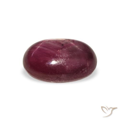 9,17 ctw natürlicher Medium Dark Reddish-Purple Sternrubin, Oval, Lichtundurchlässig
