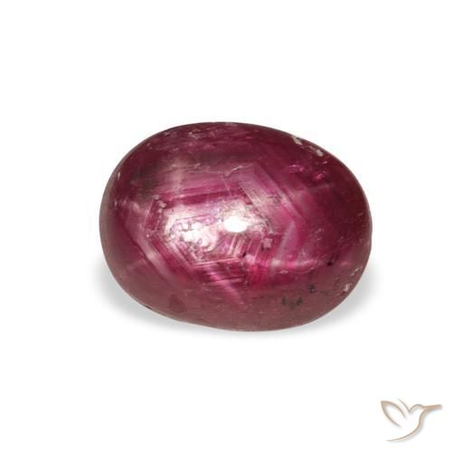 9,17 ctw natürlicher Medium Dark Reddish-Purple Sternrubin, Oval, Lichtundurchlässig