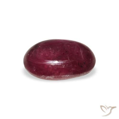 9,17 ctw natürlicher Medium Dark Reddish-Purple Sternrubin, Oval, Lichtundurchlässig