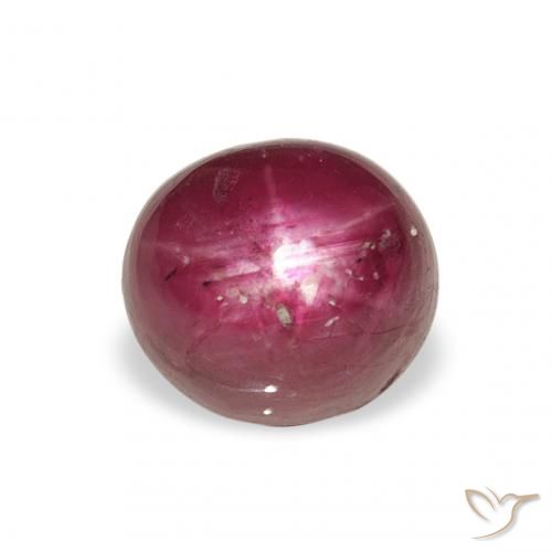 3.37ct Natürlicher Magenta-Rosa Sternrubin, Oval, Lichtundurchlässig