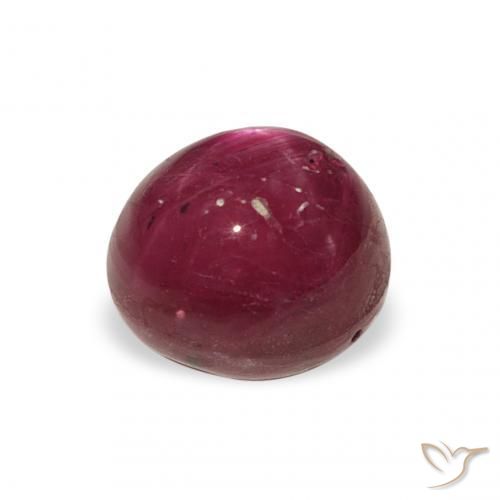 9,17 ctw natürlicher Magenta-Rosa Sternrubin, Oval, Lichtundurchlässig