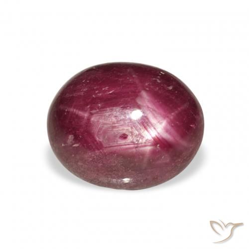 9,17 ctw natürlicher Medium Dark Reddish-Purple Sternrubin, Oval, Lichtundurchlässig