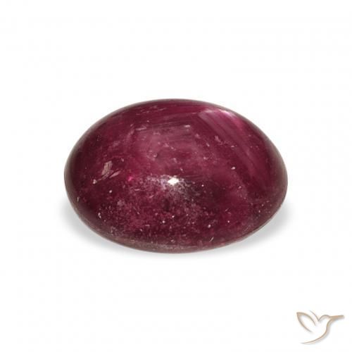 9,17 ctw natürlicher Medium Dark Reddish-Purple Sternrubin, Oval, Lichtundurchlässig