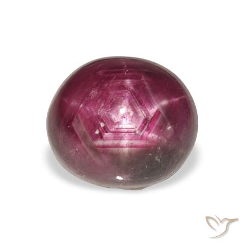 6.39ct Natürlicher Rosaig-lila Sternrubin, Oval, Lichtundurchlässig