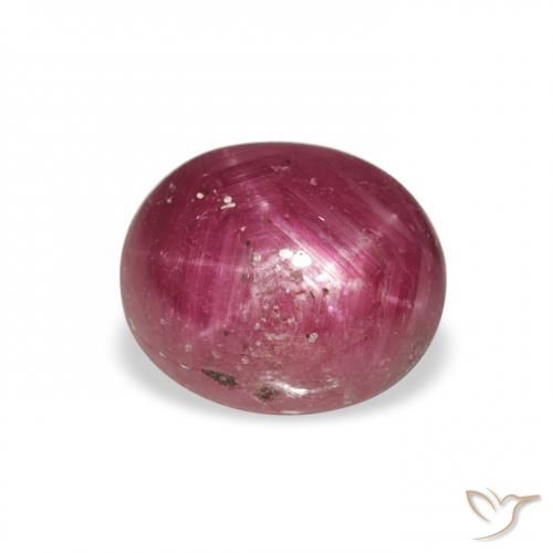 3.43ct Natürlicher Rosa Beere Lila Sternrubin, Oval, Lichtundurchlässig