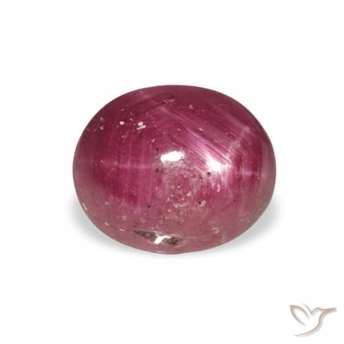 9,17 ctw natürlicher Rosa Beere Lila Sternrubin, Oval, Lichtundurchlässig