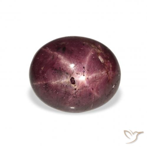 9.90ct Natürlicher rötlich-lila Sternrubin, Oval, Lichtundurchlässig