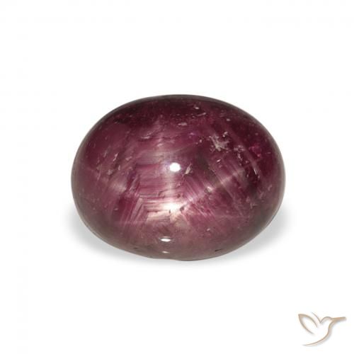 4.75ct Natürlicher Pflaume Lila Sternrubin, Oval, Lichtundurchlässig