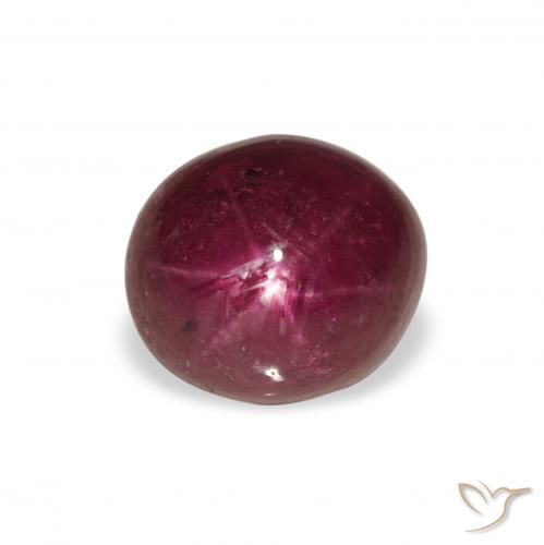 4.02ct Natürlicher rötlich-lila Sternrubin, Oval, Lichtundurchlässig