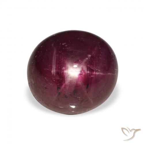 5.04ct Natürlicher tiefrot Sternrubin, Oval, Lichtundurchlässig