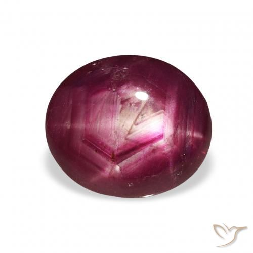 3.53ct Natürlicher tiefrot Sternrubin, Oval, Lichtundurchlässig