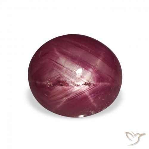3.25ct Natürlicher Weinrot Sternrubin, Oval, Lichtundurchlässig