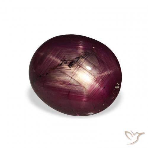 4.49ct Natürlicher Weinrot Sternrubin, Oval, Lichtundurchlässig