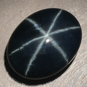 14,60 ctw natürlicher blauer Stern-Saphir, Oval Schliff, Lichtundurchlässig