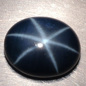 3,80 ctw natürlicher blauer Stern-Saphir, Oval Schliff, Lichtundurchlässig