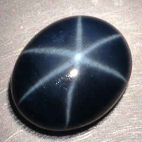 3,80 ctw natürlicher blauer Stern-Saphir, Oval Schliff, Lichtundurchlässig