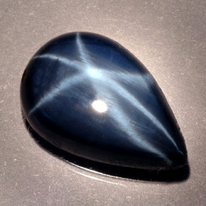 9,76 ctw natürlicher blauer Stern-Saphir, Birnenform, Lichtundurchlässig
