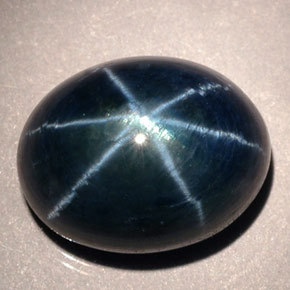 9,17 ctw natürlicher Blau Sternsaphir, Oval Schliff, Lichtdurchlässig