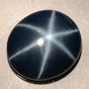 5,38 ctw natürlicher blauer Stern-Saphir, Oval Schliff, Lichtundurchlässig