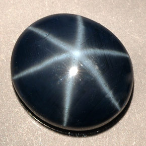 5,38 ctw natürlicher blauer Stern-Saphir, Oval Schliff, Lichtundurchlässig