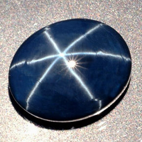 16,41 ctw natürlicher blauer Stern-Saphir, Oval Schliff, Lichtundurchlässig