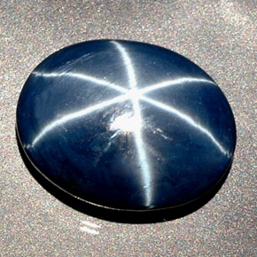 27,48 ctw natürlicher blauer Stern-Saphir, Oval Schliff, Lichtundurchlässig